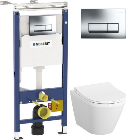 ��������  ������� ����������� ��� �������� Geberit Duofix ���������� 458.125.21.1 4 � 1 � ������� ����� + ���� ��� ������� ���������� VitrA Integra 70