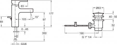 Jacob Delafon Strayt E37327-CP  