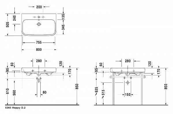  Duravit Happy D.2 2318800000 (80 )