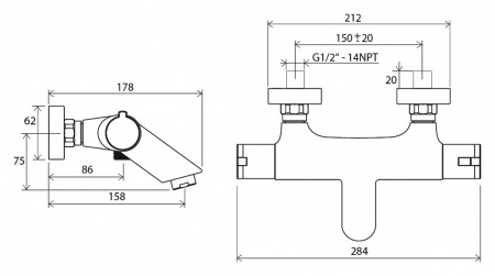  Ravak Termo 100 TE 022.00/150    