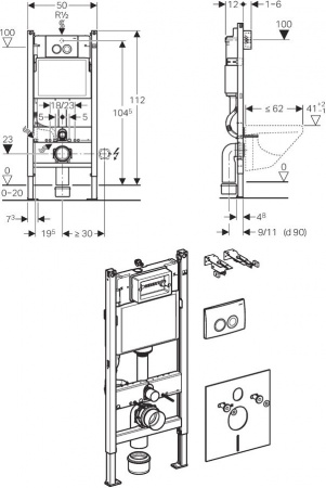     Geberit Duofix 458.121.21.1 4  1   