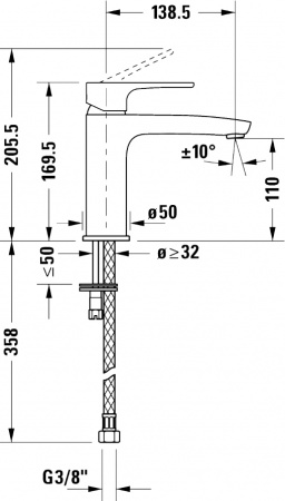  Duravit B.1 B11020002010  , 