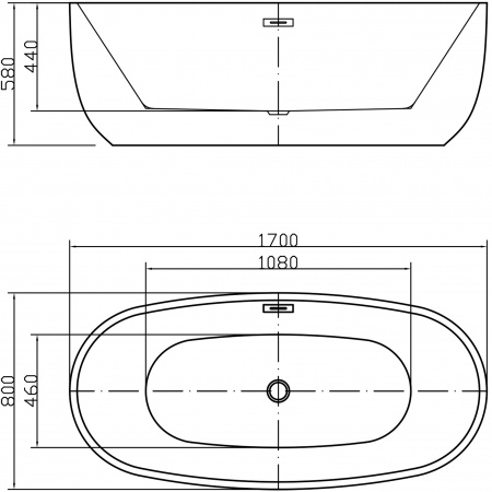 Акриловая ванна Swedbe Vita 8815 170x80 Акриловая ванна Swedbe Vita 8815 170x80