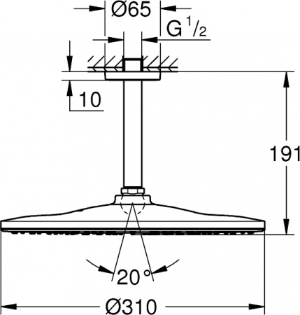   Grohe Rainshower Mono 310 26560000 