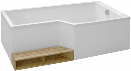 Акриловая ванна Jacob Delafon Bain-Douche Neo 170x90 R + слив-перелив Акриловая ванна Jacob Delafon Bain-Douche Neo 170x90 R + слив-перелив