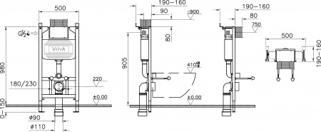     VitrA 800-2015   ,  +     VitrA Integra 7040B003-0075 + - VitrA 110-003-019