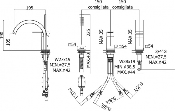  Paffoni Tango TA040CR   , 