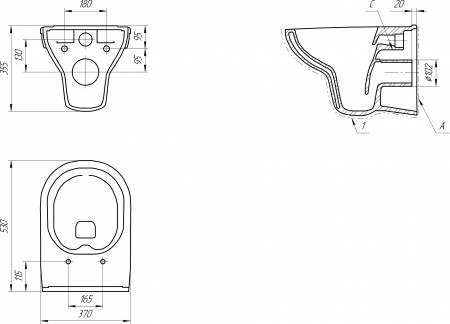 �������� Cersanit City CO DPL EO slim + ����������� AQUA SMART M40 + ������ PILOT ������ �����