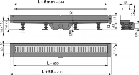 ������� ����� AlcaPlast APZ30-650M � �������� � �������