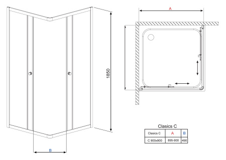  Radaway Classic C 90  