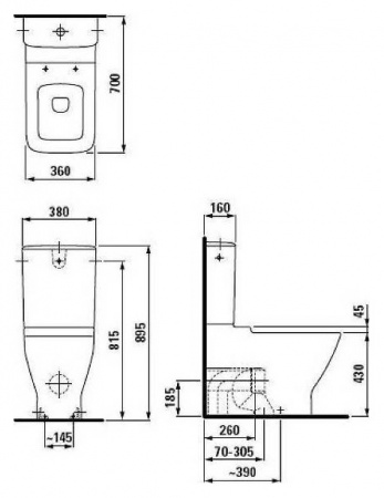 Унитаз-компакт Laufen Palace 2470.6 Унитаз-компакт Laufen Palace 2470.6