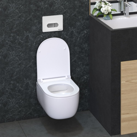 Инсталляция BERGES для скрытого монтажа унитаза NOVUM кнопка D7 белая/кнопка хром 040237 Инсталляция BERGES для скрытого монтажа унитаза NOVUM кнопка D7 белая/кнопка хром 040237