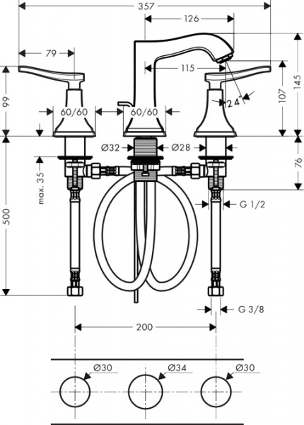  Hansgrohe Metropol Classic 31330000  