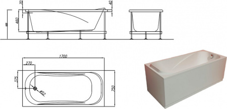   Kolpa San String 5004-01 170x75