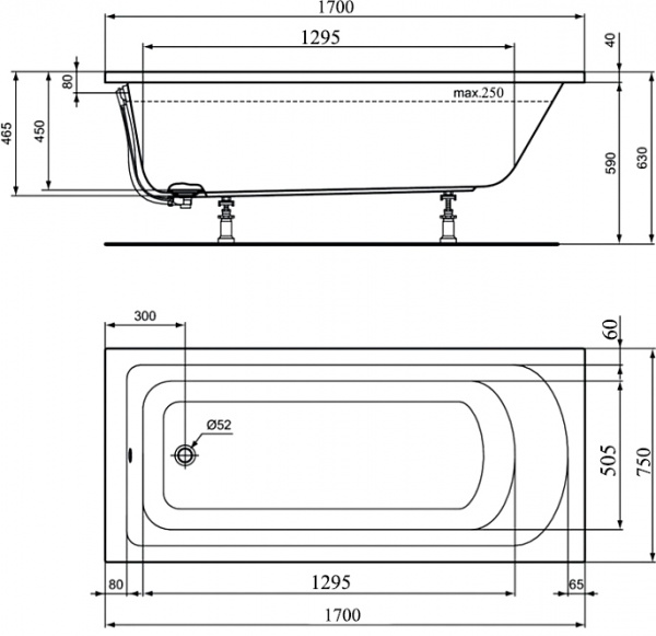   Ideal Standard Hotline 170x75
