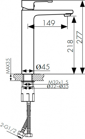 Смеситель Kaiser Elite 01111 для раковины