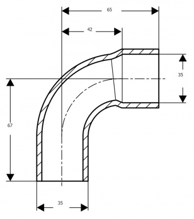 ����� Viega 95001A BB 90� DN 35
