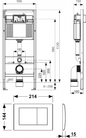     Jacob Delafon Elite EDX114RU-00  +  TECE Base K440322   