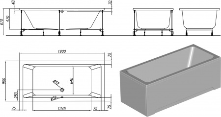   Kolpa San Elektra 5025-01 190x90