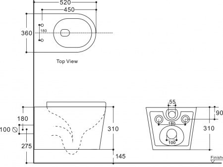    Aquanet Betto 2.0 W rimless +     Ideal Standard ProSys Eco Frame 2.0 R046367 +   I