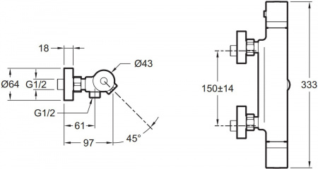 Jacob Delafon Rivoli E24325-CP    