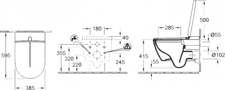     Villeroy & Boch Viclean V0E100R1  ,    +     Geberit Duofix 111.815.00.1   +     Geberit Duofix UP 320 111.300.00.5 +  