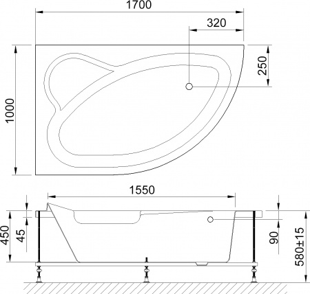 Акриловая ванна Royal Bath Alpine RB 819102 170x100 L Акриловая ванна Royal Bath Alpine RB 819102 170x100 L