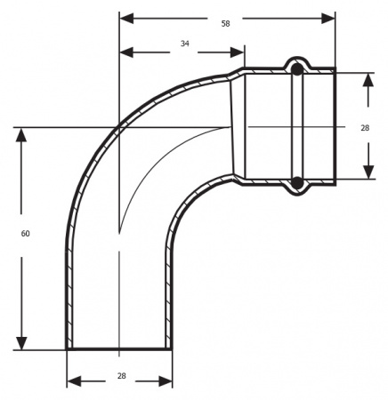 ����� Viega 2416.1 HB 90� Profipress c SC-Contur 28