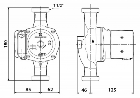 �������������� ����� Grundfos UPS 25-80 N 180