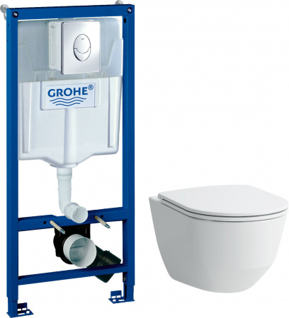 Комплект Инсталляция Grohe Rapid SL 3 в 1 с кнопкой смыва + Унитаз Laufen Pro Rimless безободковый Комплект Инсталляция Grohe Rapid SL 3 в 1 с кнопкой смыва + Унитаз Laufen Pro Rimless безободковый