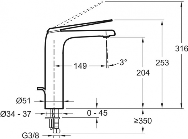  Jacob Delafon Avid E97347-ND-CP  