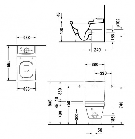 Унитаз-компакт Duravit 2ND Floor 2106090000 Унитаз-компакт Duravit 2ND Floor 2106090000