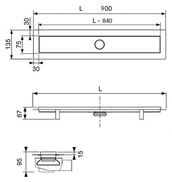   Tece TECElinus KL9001 90  . 15103099 (1 510 3099).  .
