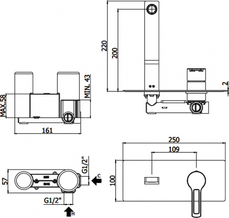  Paffoni Ringo RIN105BO   ,  