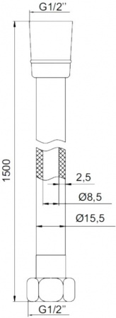   Iddis Shower Hose 04P15BLi19 1.5 