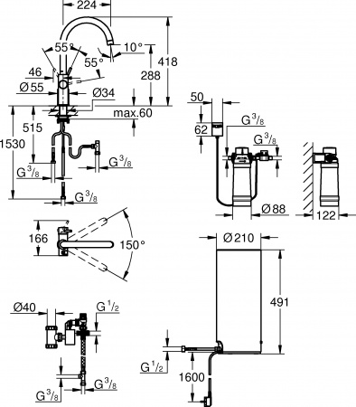  Grohe Red II Duo 30079DC1   ,  