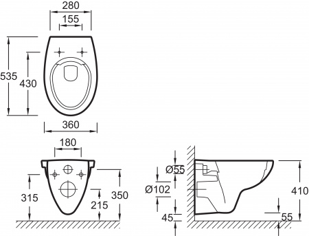 ������ ��������� Jacob Delafon Patio EDV102-00 ������������