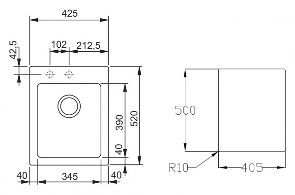 ����� �������� Franke Maris MRG 610-42 �����