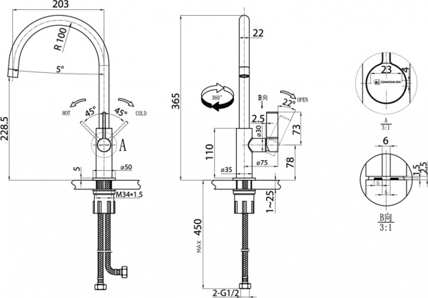  Omoikiri Wakayama PVD-GM   