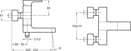  Jacob Delafon Strayt E45370-CP    