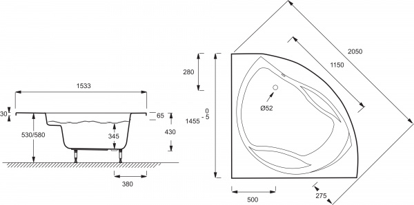   Jacob Delafon Presquile 145x145 + -