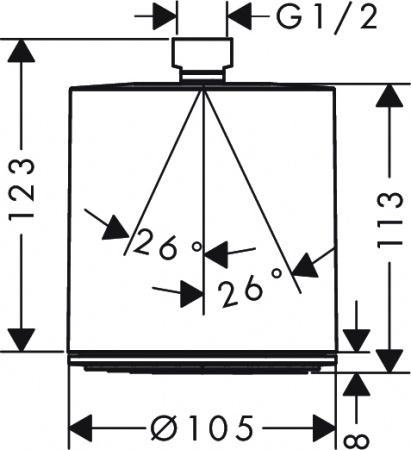   Hansgrohe Pulsify 105 1jet 24130670  