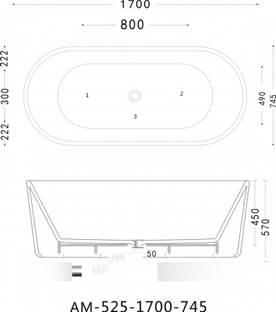   Art&Max AM-525-1700-745 170x70