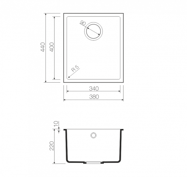   Omoikiri Bosen 38-U-WH 