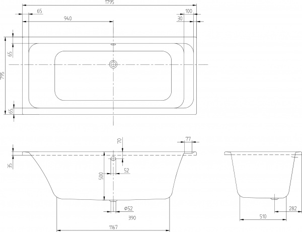   Villeroy & Boch Omnia Architectura UBA180ARA2V-01 180x80  