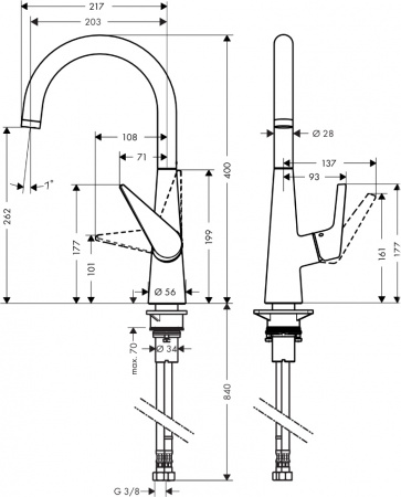 ��������� Hansgrohe Talis S 72810000 ��� �������� �����