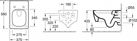 ������ ��������� Villeroy & Boch Memento 2.0 4633R0S5 ebony, ceramicplus