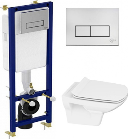 ��������  ������ ��������� Cersanit Carina new clean on slim lift + ������� ����������� ��� �������� Ideal Standard W3710AA 4 � 1