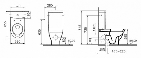 Унитаз-компакт VitrA Form 500 9730B003-7201 Унитаз-компакт VitrA Form 500 9730B003-7201