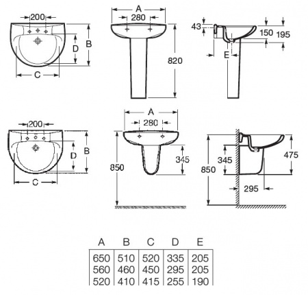 Раковина Roca Victoria 32739300Y (56 см) Раковина Roca Victoria 32739300Y (56 см)